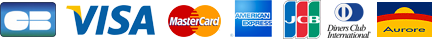 Carte Bleue - VISA - MasterCard - AmEx - JCB - Diner's Club - Aurore